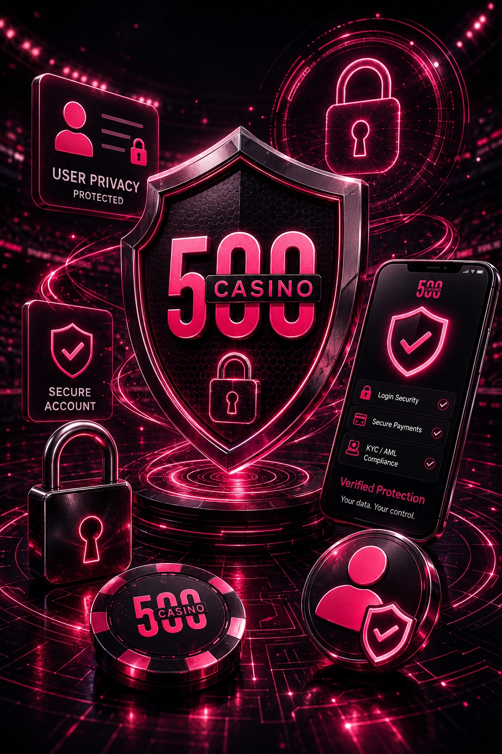 500 Casino privacy protection with account security and KYC safeguards